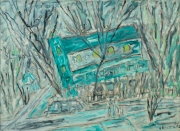 23. Couple and Synagogue Blue