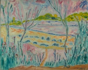 29. Blue Boat—Pink Sky.