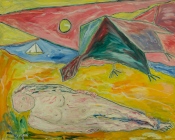 73. Nude with Bird Descending
