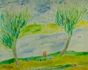 127. Woman with Yellow hat