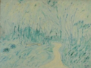 137. Blue and White Landscape