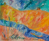 141. Red Boat on Blue River